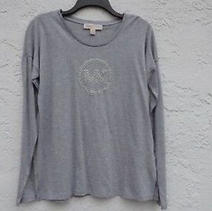 Michael Kors womens long sleeve gray shirt